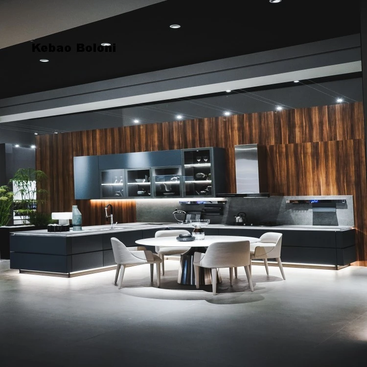 High Quality Modern Kitchen Cabinets Designed Masters Eco-Friendly Material Storage Cabinets With Kitchen Sink For Apartment manufacturers